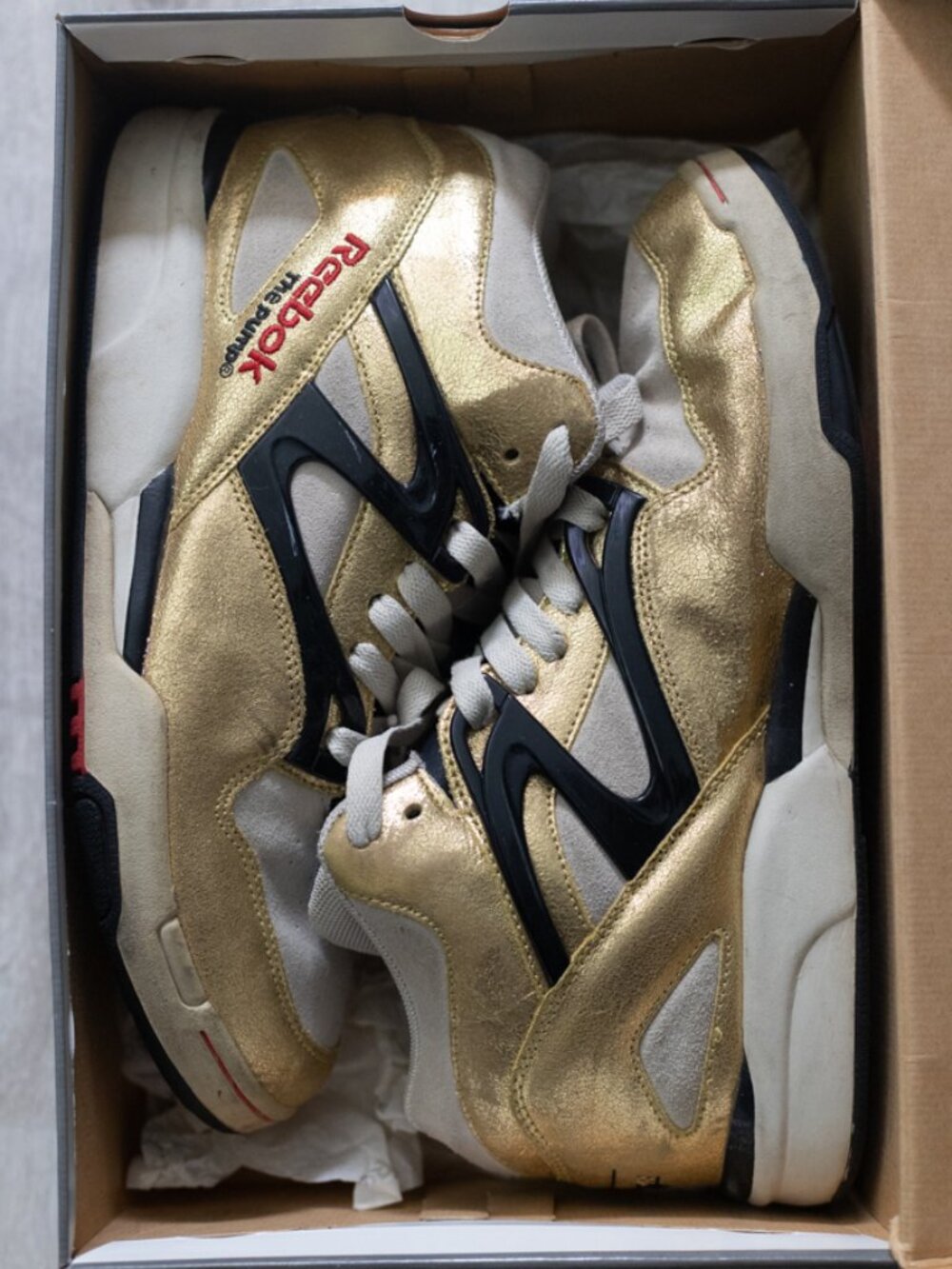 Size 12 - Reebok Pump Omni Lite Metallic Gold (2006)